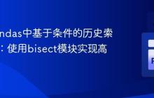 优化Pandas中基于条件的历史索引查找：使用bisect模块实现高效性能