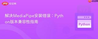 解决MediaPipe安装错误：Python版本兼容性指南