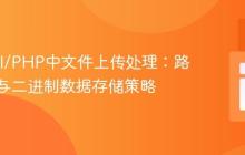 Laravel/PHP中文件上传处理：路径存储与二进制数据存储策略