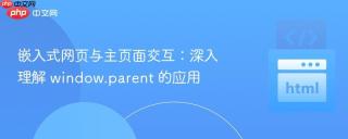 嵌入式网页与主页面交互：深入理解 window.parent 的应用