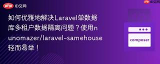 如何优雅地解决Laravel单数据库多租户数据隔离问题？使用nunomazer/laravel-samehouse轻而易举！