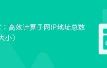 Go语言：高效计算子网IP地址总数（网络大小）