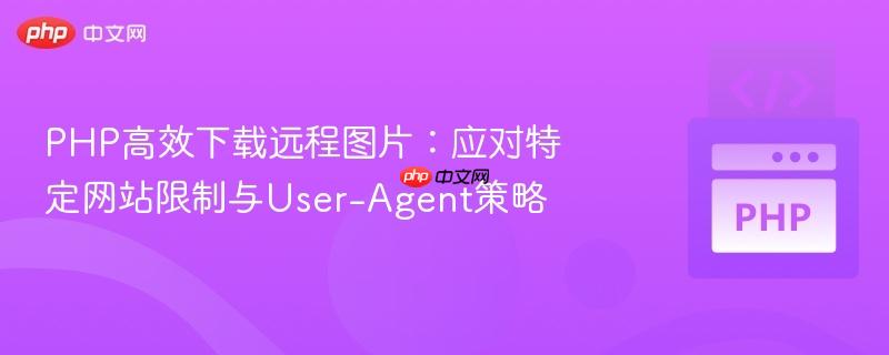 PHP高效下载远程图片:应对特定网站限制与User-Agent策略