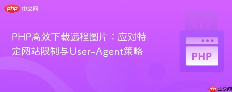 PHP高效下载远程图片：应对特定网站限制与User-Agent策略