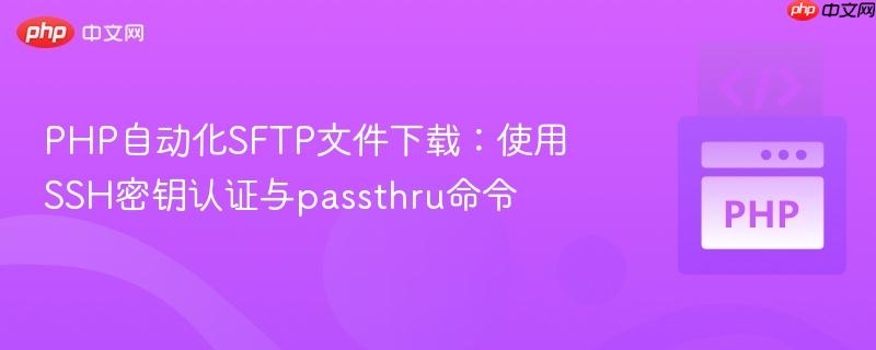 PHP自动化SFTP文件下载:使用SSH密钥认证与passthru命令