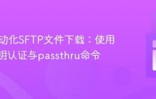 PHP自动化SFTP文件下载：使用SSH密钥认证与passthru命令
