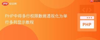 PHP中将多行权限数据透视化为单行多列显示教程
