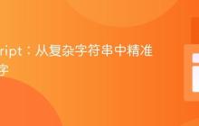 JavaScript：从复杂字符串中精准提取数字