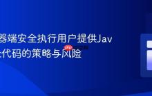 在服务器端安全执行用户提供JavaScript代码的策略与风险