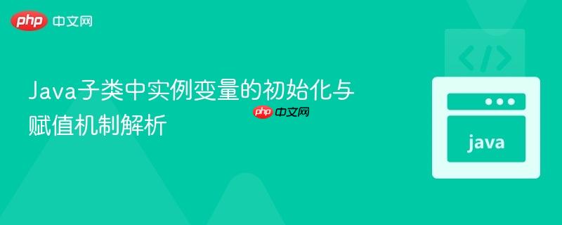 Java子类中实例变量的初始化与赋值机制解析