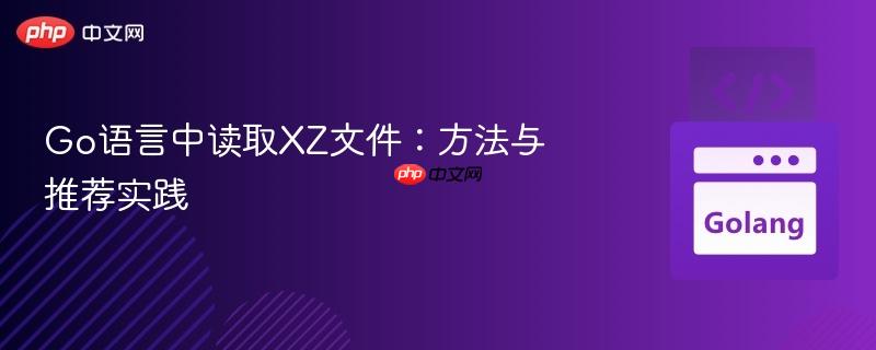 Go语言中读取XZ文件:方法与推荐实践