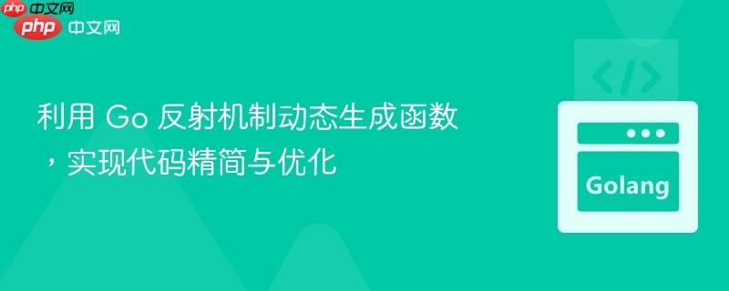利用 Go 反射机制动态生成函数，实现代码精简与优化