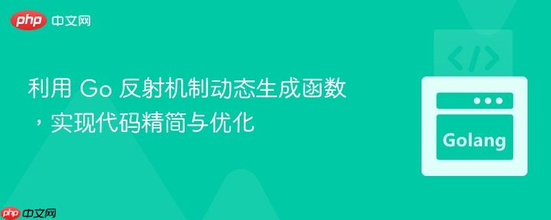 利用 go 反射机制动态生成函数,实现代码精简与优化