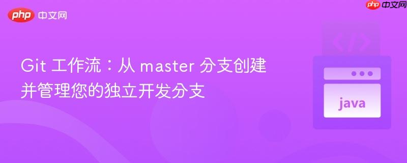 Git 工作流:从 master 分支创建并管理您的独立开发分支