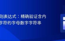 Java正则表达式：精确验证含内部特殊字符的字母数字字符串