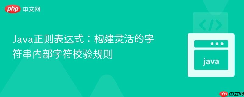 Java正则表达式:构建灵活的字符串内部字符校验规则