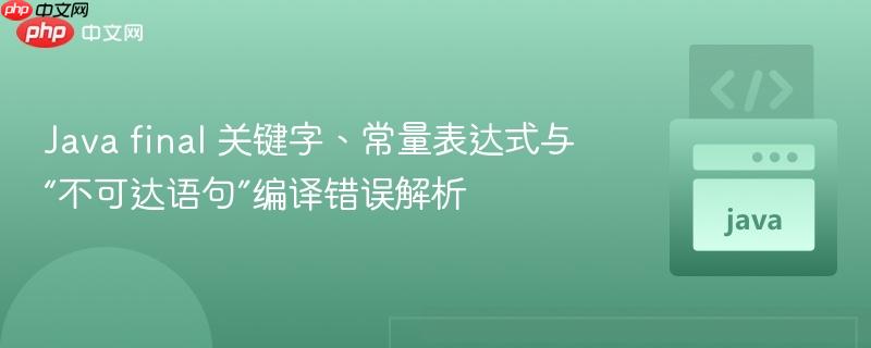 Java final 关键字、常量表达式与“不可达语句”编译错误解析