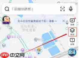 如何在高德地图查看卫星数量