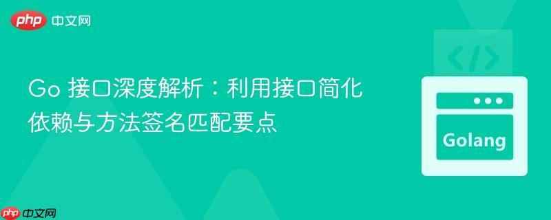 Go 接口深度解析:利用接口简化依赖与方法签名匹配要点