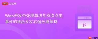 Web开发中处理单次与双次点击事件的挑战及左右键分离策略