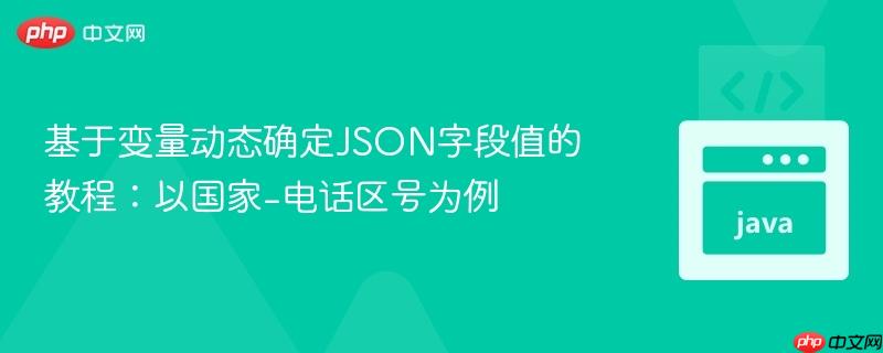 基于变量动态确定JSON字段值的教程：以国家-电话区号为例

