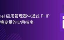 在 cPanel 应用管理器中通过 PHP 访问环境变量的实用指南