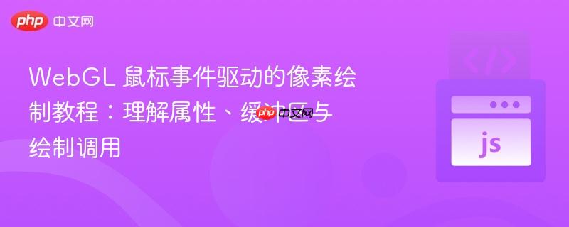 webgl 鼠标事件驱动的像素绘制教程:理解属性、缓冲区与绘制调用