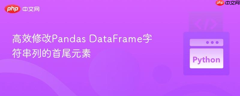 高效修改pandas dataframe字符串列的首尾元素