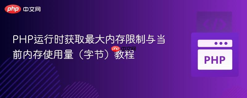 PHP运行时获取最大内存限制与当前内存使用量（字节）教程