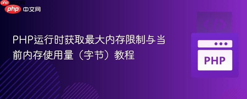 PHP运行时获取最大内存限制与当前内存使用量(字节)教程