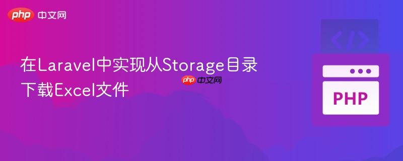 在laravel中实现从storage目录下载excel文件