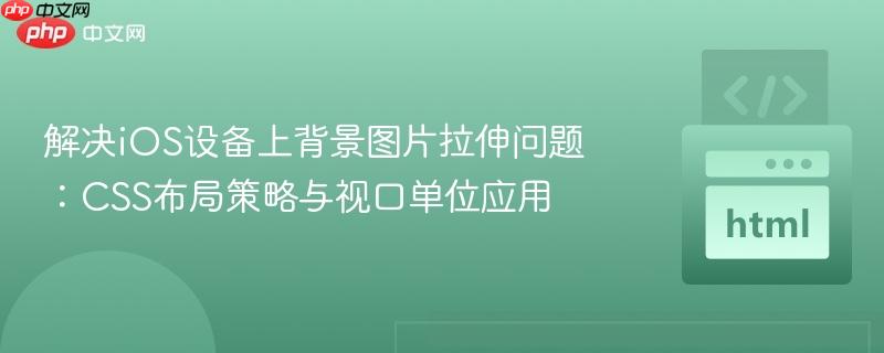 解决iOS设备上背景图片拉伸问题:CSS布局策略与视口单位应用