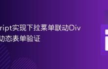 JavaScript实现下拉菜单联动Div显示与动态表单验证