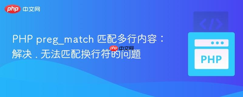 PHP preg_match 匹配多行内容:解决 . 无法匹配换行符的问题