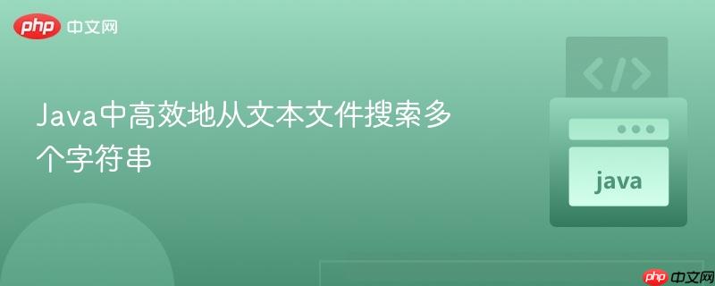 java中高效地从文本文件搜索多个字符串