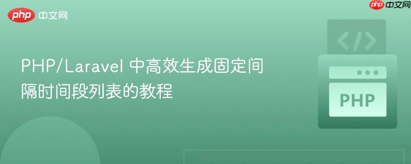 PHP/Laravel 中高效生成固定间隔时间段列表的教程