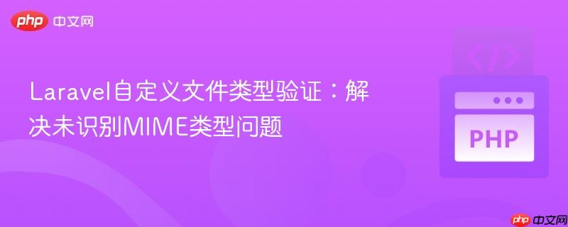 Laravel自定义文件类型验证:解决未识别MIME类型问题