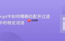JavaScript中如何精确匹配并过滤字符串中的特定词语