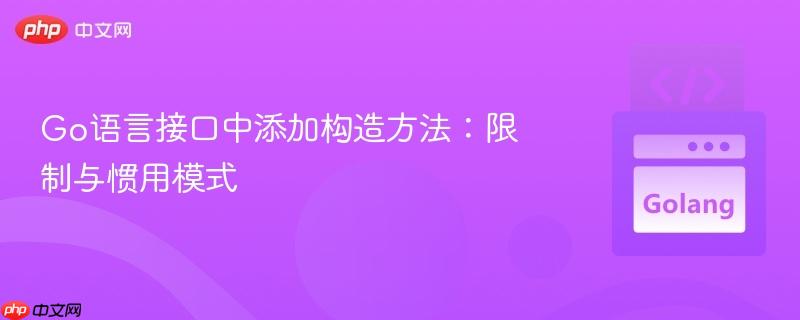Go语言接口中添加构造方法:限制与惯用模式