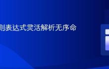 使用正则表达式灵活解析无序命令参数
