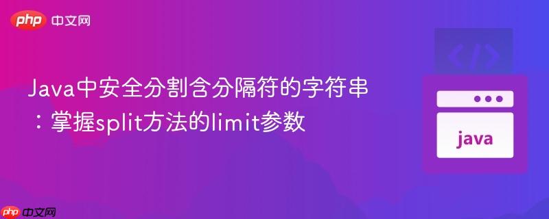 Java中安全分割含分隔符的字符串:掌握split方法的limit参数