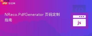 NReco.PdfGenerator 页码定制指南