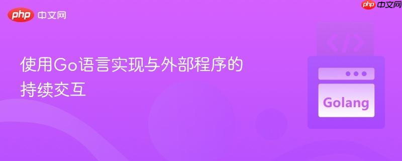 使用go语言实现与外部程序的持续交互