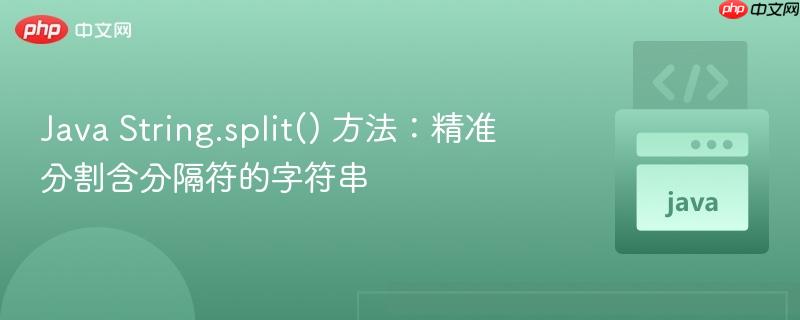 Java String.split() 方法:精准分割含分隔符的字符串