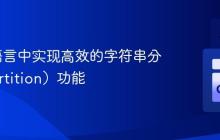 在Go语言中实现高效的字符串分区（Partition）功能