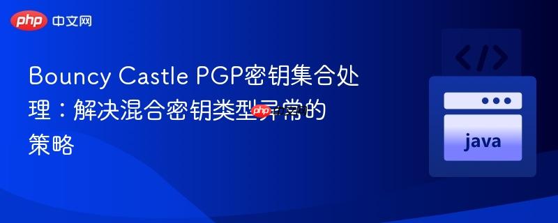 bouncy castle pgp密钥集合处理:解决混合密钥类型异常的策略