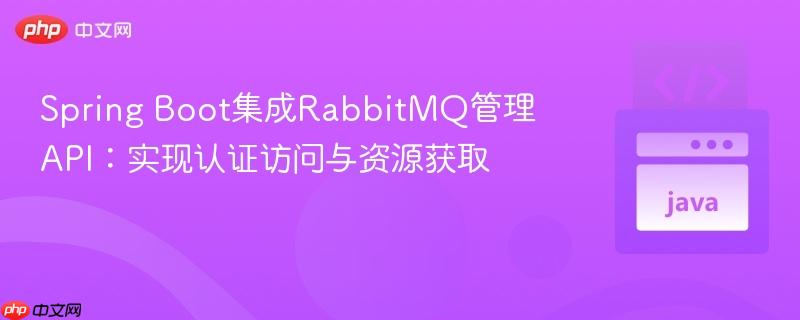 Spring Boot集成RabbitMQ管理API:实现认证访问与资源获取