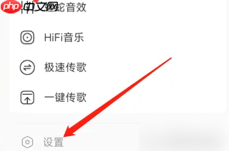 酷我音乐汽车面板显示音乐歌词方法