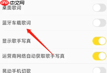 酷我音乐汽车面板显示音乐歌词方法