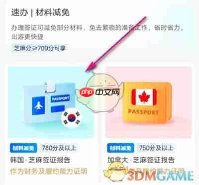 《支付宝》申请芝麻签证流程